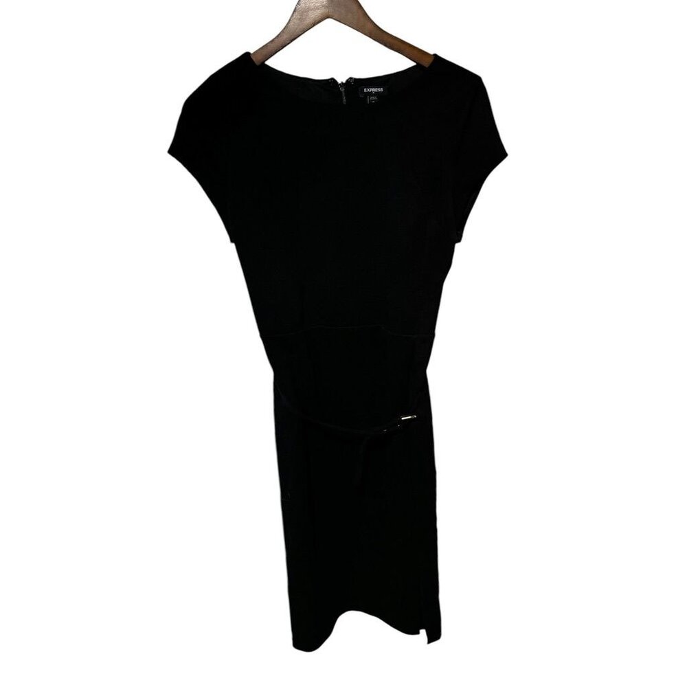 Express Belted Dress Black Size Medium